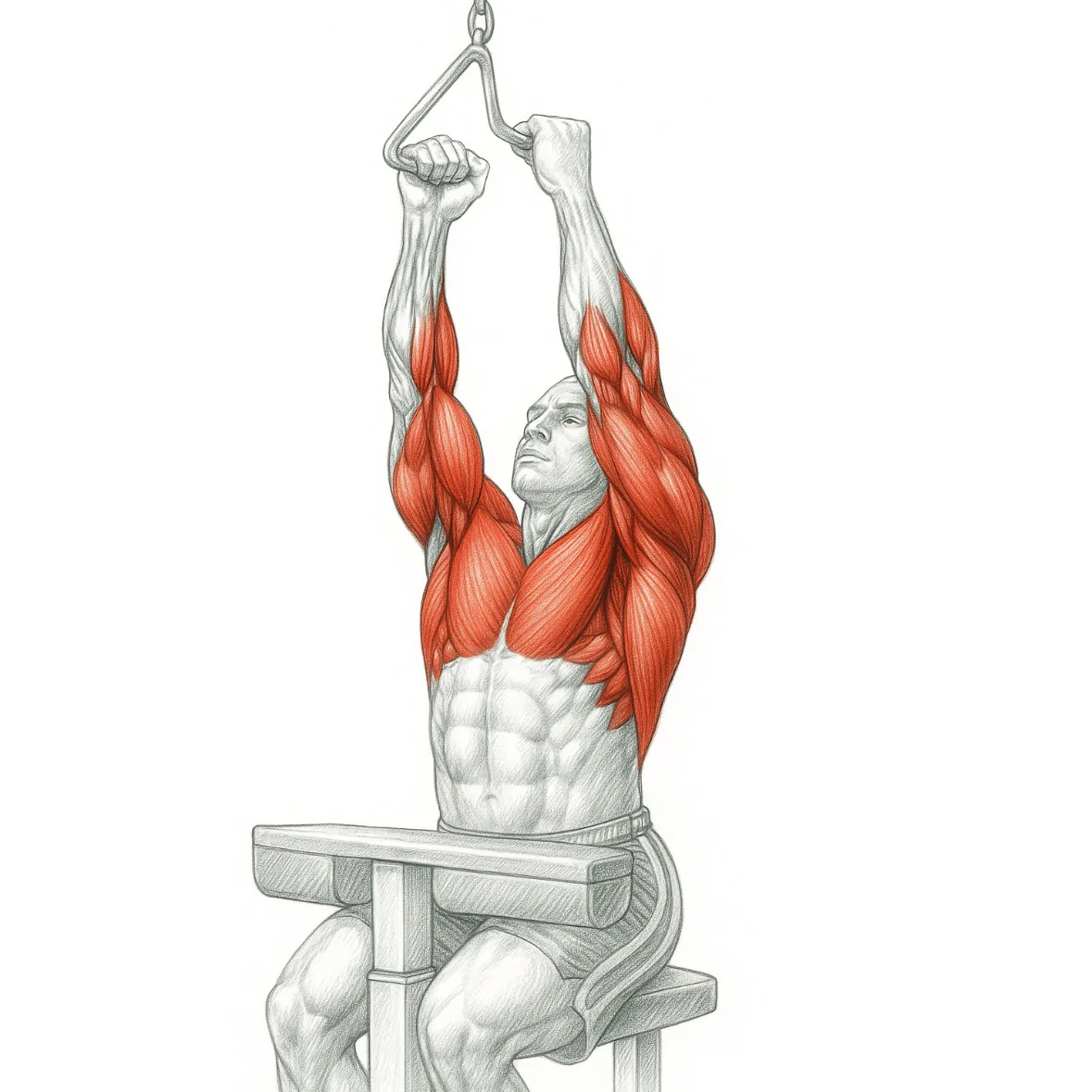 Close-grip Lat Pull-downs