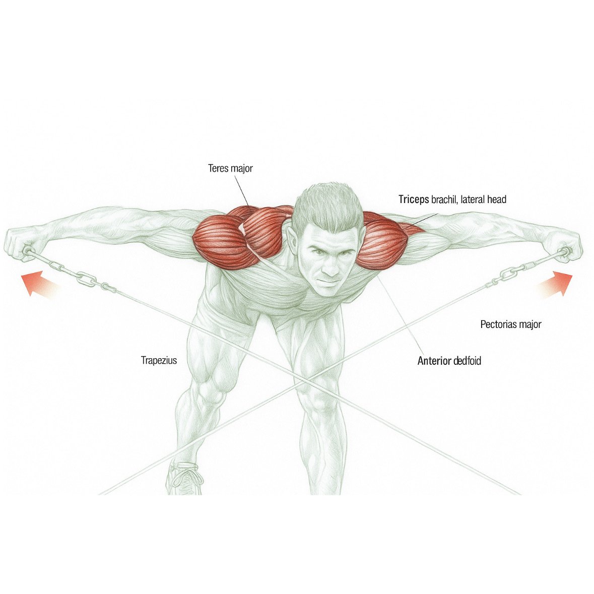 Low-pulley Bent-over Lateral Raises